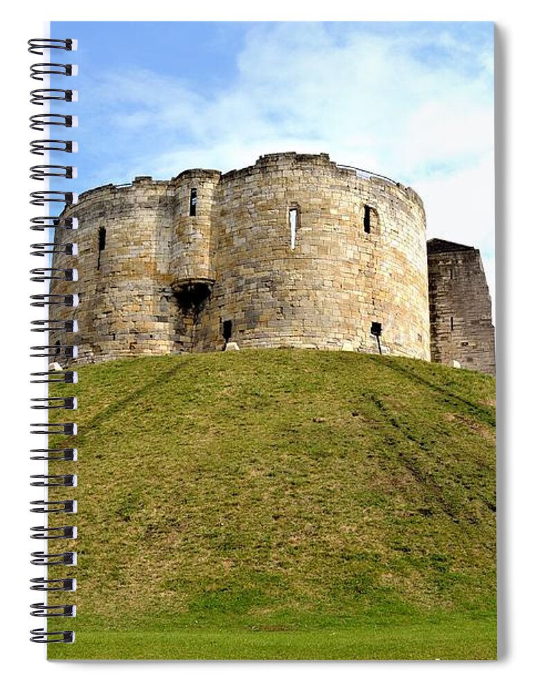 Stone Spiral Notebook featuring the photograph Clifford's Tower York by Scott Lyons