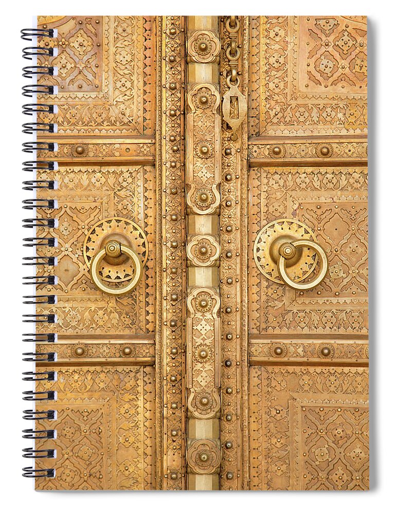 Outdoors Spiral Notebook featuring the photograph Close Up Indian Doorway by Grant Faint