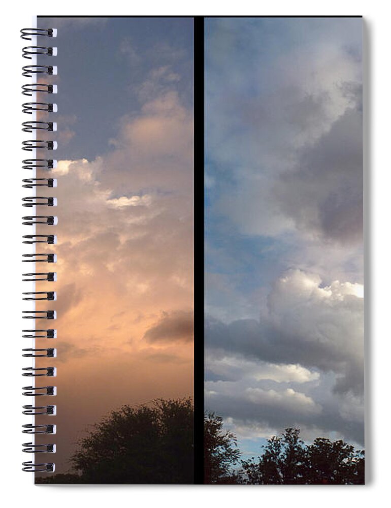 Clouds Spiral Notebook featuring the photograph Cloud Diptych by James W Johnson