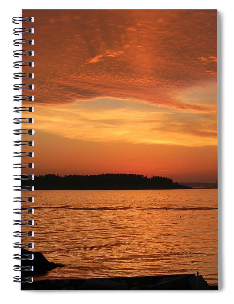 Maine Spiral Notebook featuring the photograph Cloud Shadows by Jean Goodwin Brooks