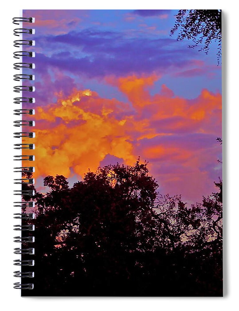 Sunset Spiral Notebook featuring the photograph Clouds by Pamela Cooper