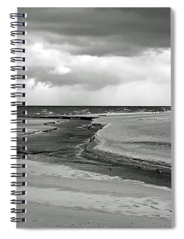 Beach Spiral Notebook featuring the photograph Cloudy Beach by Jackson Pearson