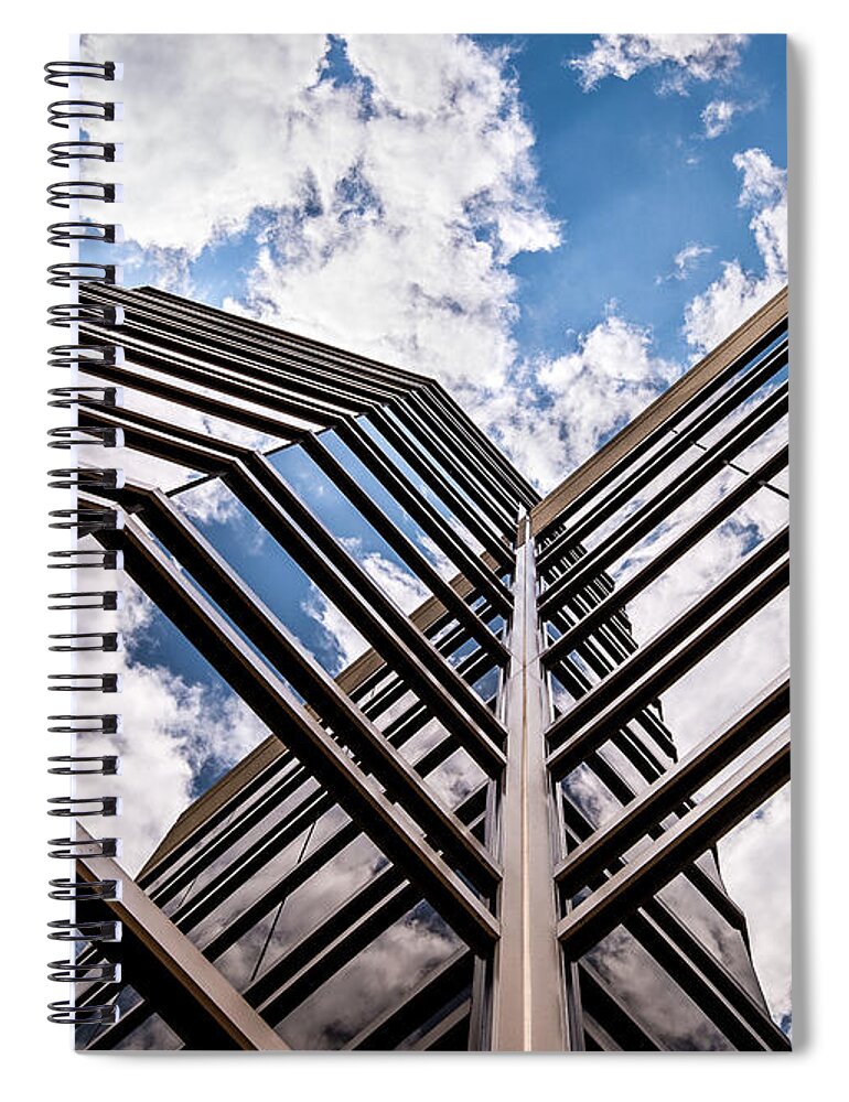 Canton Michigan Usa Spiral Notebook featuring the photograph Cloudy Building by Onyonet Photo studios
