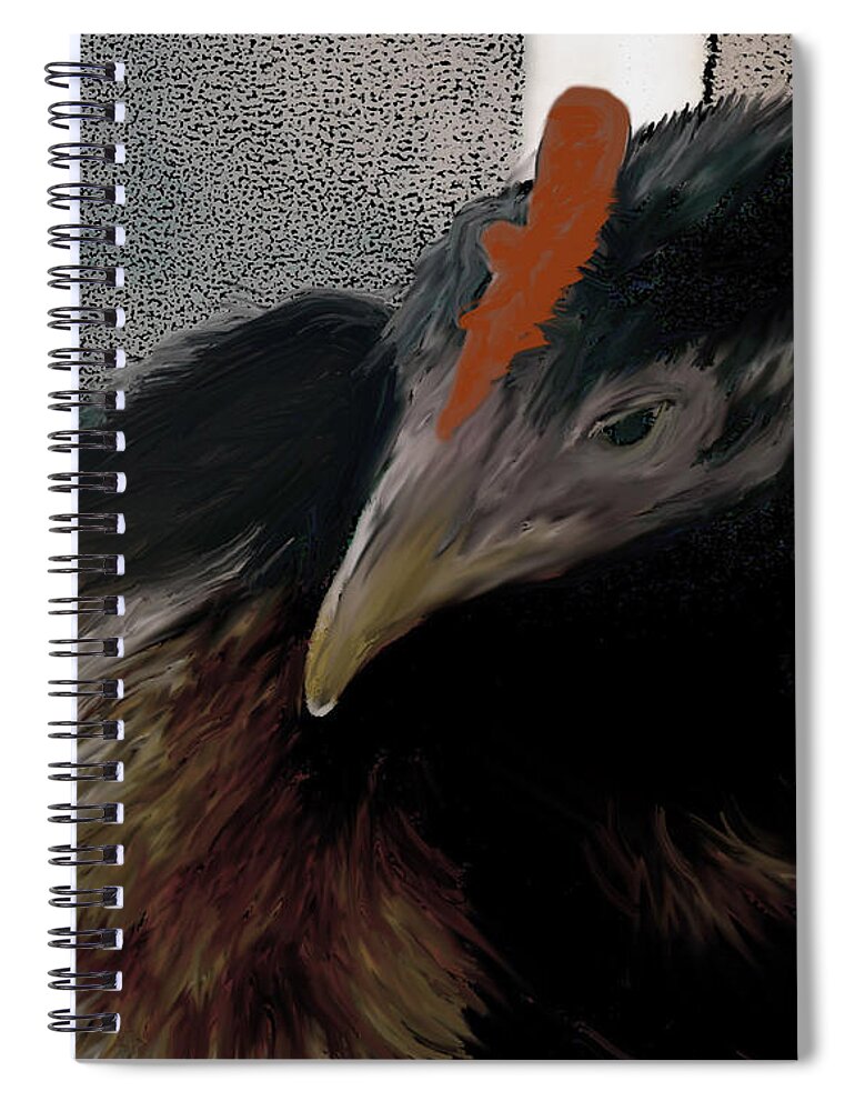 Chicken Spiral Notebook featuring the digital art Cluck by Lesa Fine
