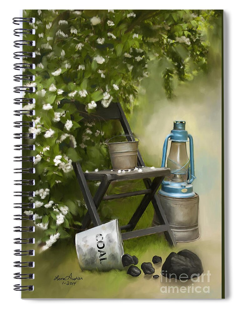Coal Spiral Notebook featuring the digital art Coal by Lena Auxier