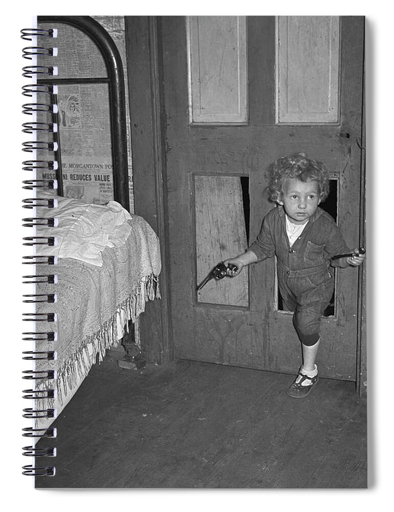 1938 Spiral Notebook featuring the photograph Coal Miner's Child, 1938 by Granger