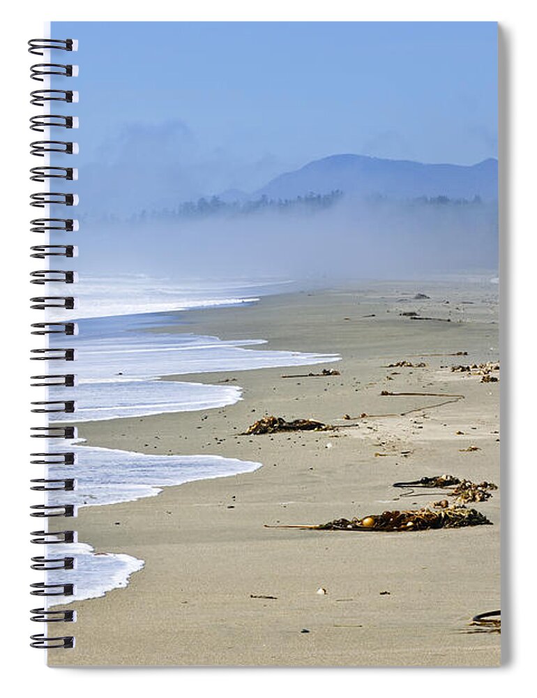 Pacific Spiral Notebook featuring the photograph Coast of Pacific ocean in Canada 1 by Elena Elisseeva