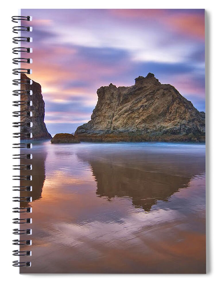 Clouds Spiral Notebook featuring the photograph Coastal Cloud Dance by Darren White