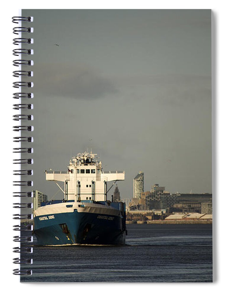 Cargo Ship Spiral Notebook featuring the photograph Coastal Deniz by Spikey Mouse Photography