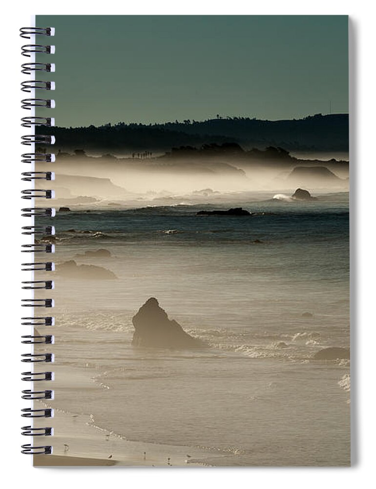 Big Sur Spiral Notebook featuring the photograph Coastal Fog by George Buxbaum