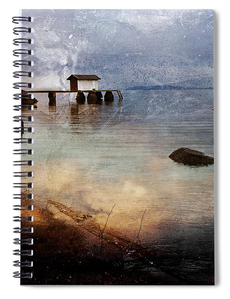 Boat_house Spiral Notebook featuring the photograph Coastal Path by Randi Grace Nilsberg