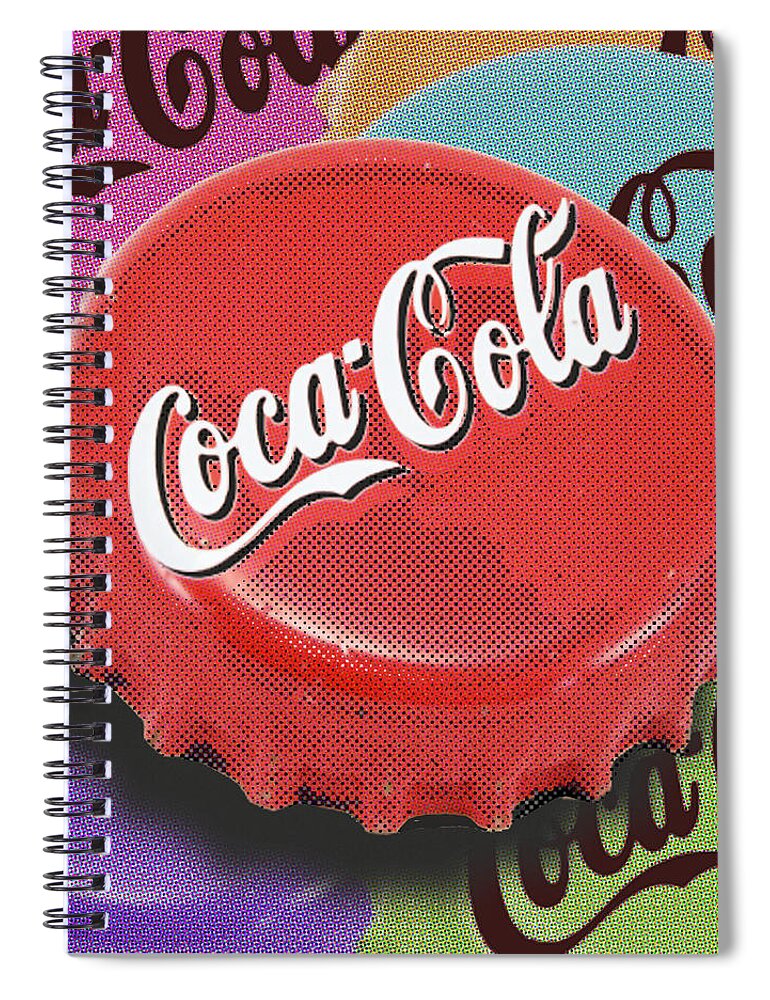 Coca-cola Spiral Notebook featuring the painting Coca-Cola Cap by Tony Rubino