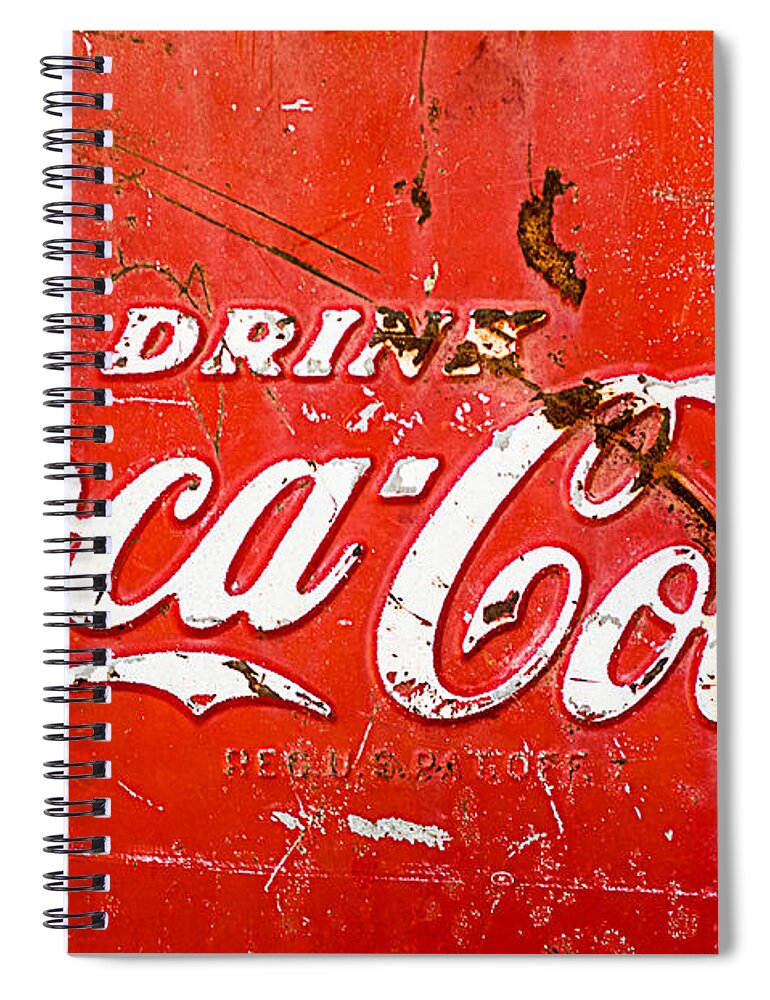 Coca-cola Sign Spiral Notebook featuring the photograph Coca-Cola Sign by Jill Reger