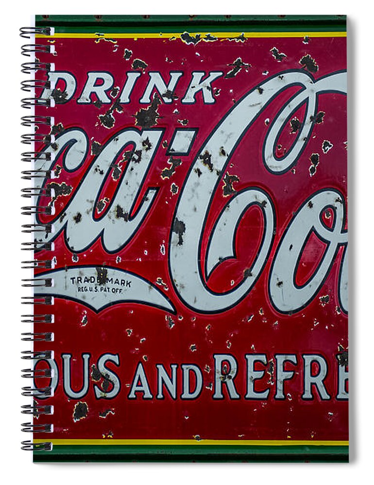 Coca Cola Spiral Notebook featuring the photograph Coca Cola Sign by Paul Freidlund