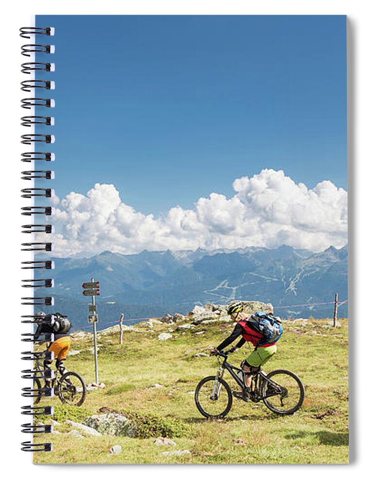 Scenics Spiral Notebook featuring the photograph Col Danzana Downhill, Switzerland by Saro17