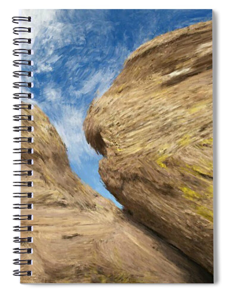Colby Spiral Notebook featuring the painting Colby's Cliff by Bruce Nutting