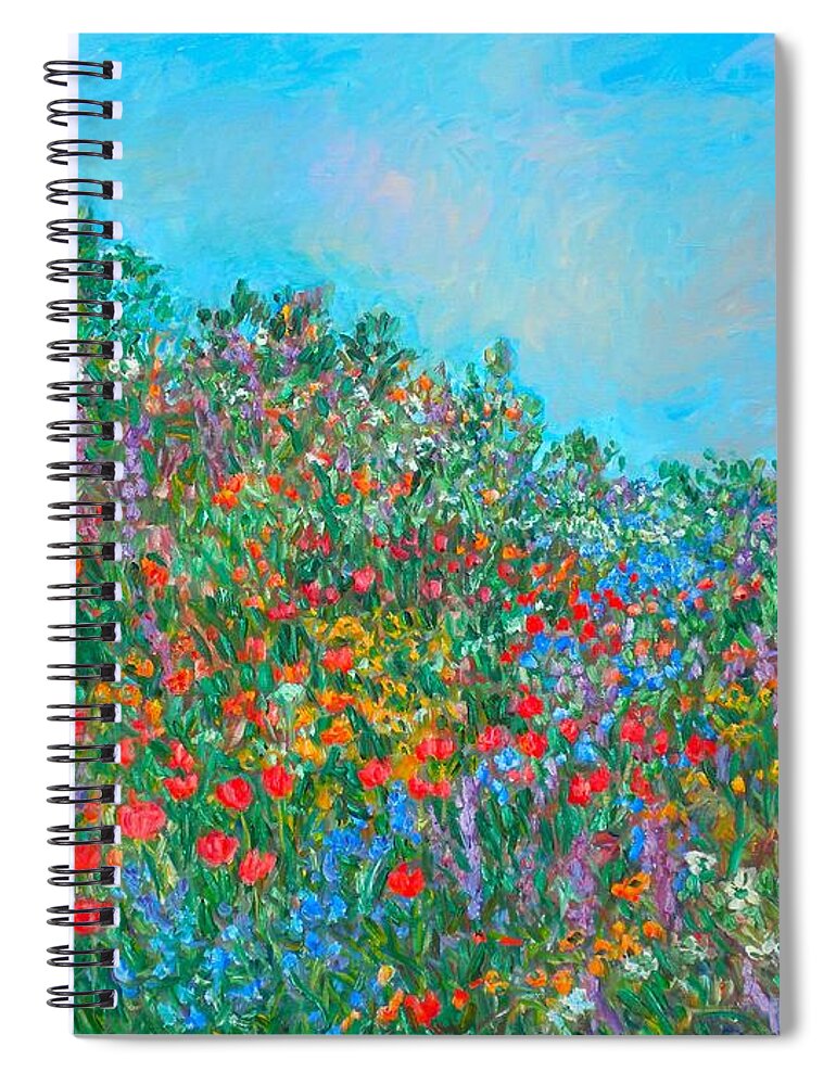Flowers Spiral Notebook featuring the painting Color Flow by Kendall Kessler