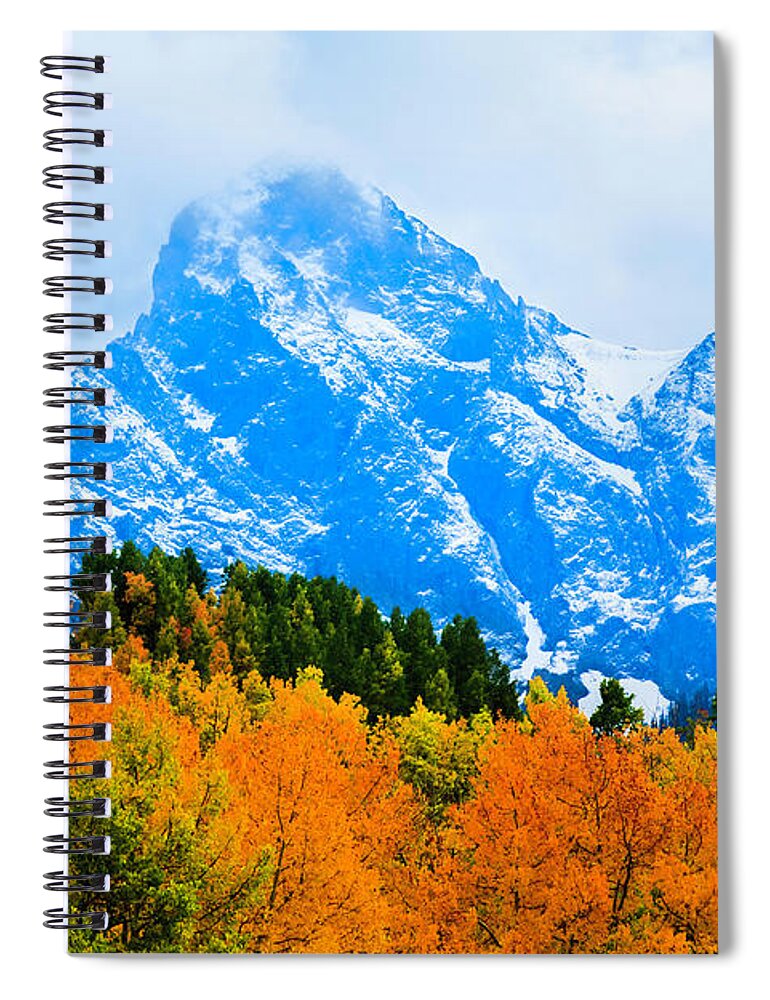 Scenics Spiral Notebook featuring the photograph Colorado Autumn Foliage And Snow-capped by Dszc