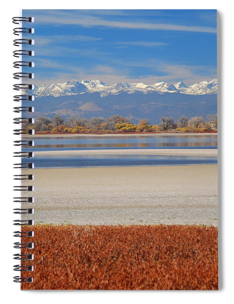 Panorama Spiral Notebook featuring the photograph Colorado Front Range Panorama View by Cascade Colors