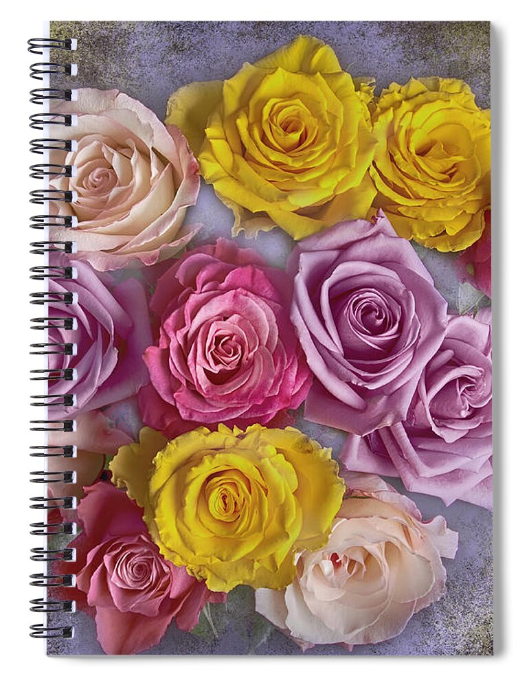 Bouquet Spiral Notebook featuring the photograph Colorful Bouquet Of Roses by James BO Insogna