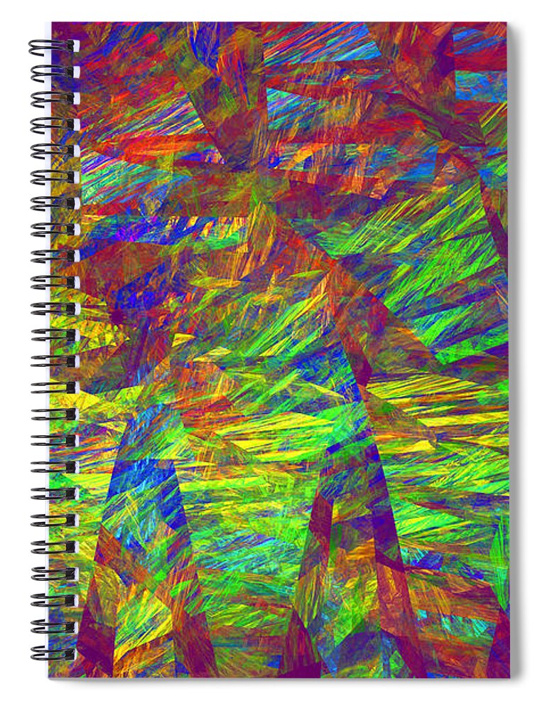 Translucent Spiral Notebook featuring the photograph Colorful Computer Generated Abstract Fractal Flame by Keith Webber Jr