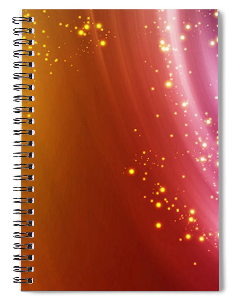  Abstract Spiral Notebook featuring the digital art Colorful fog by Amanda Mohler