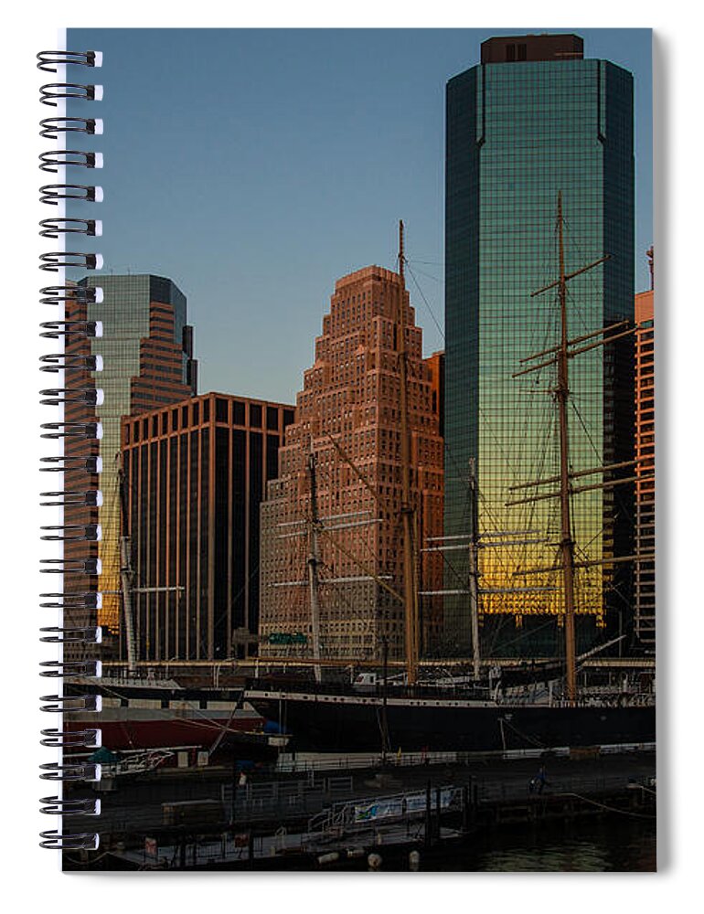 Tallship Spiral Notebook featuring the photograph Colorful New York by Georgia Mizuleva