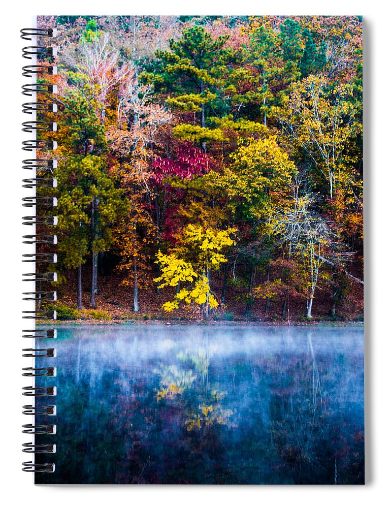Oak Mountain Spiral Notebook featuring the photograph Colors In Early Morning Fog by Parker Cunningham