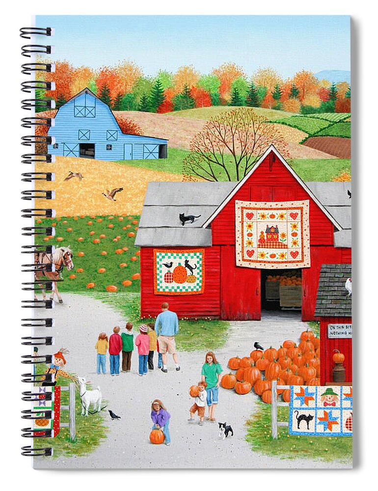 Autumn Spiral Notebook featuring the painting Colors of Autumn by Wilfrido Limvalencia