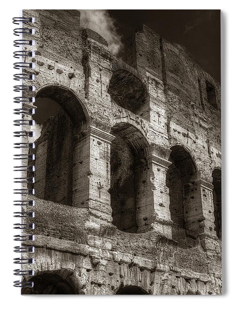Rome Spiral Notebook featuring the photograph Colosseum Wall by Michael Kirk