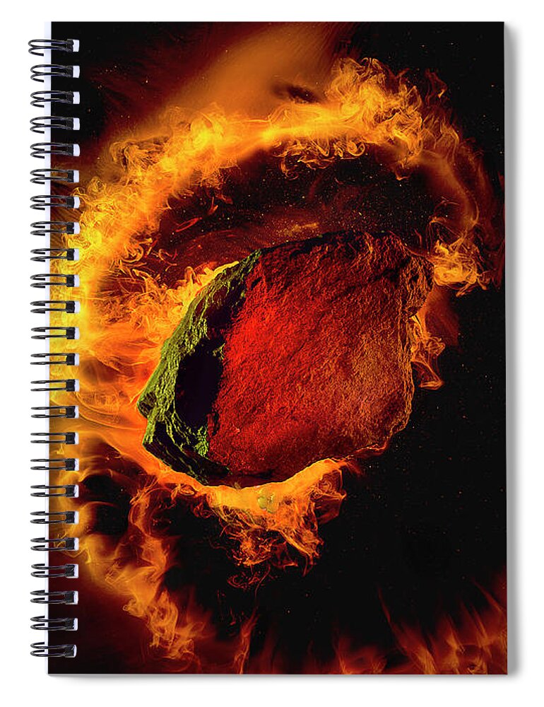 Art Spiral Notebook featuring the photograph Colour Abstract Dry Ice Swirl by Jonathan Knowles
