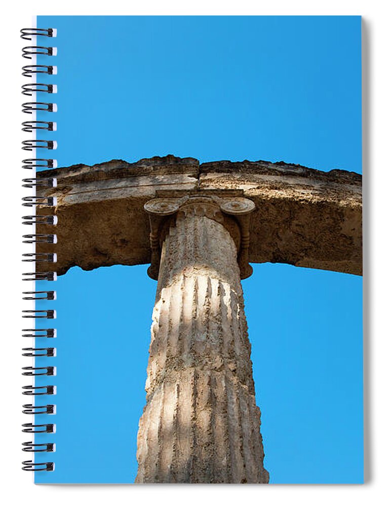 Greek Culture Spiral Notebook featuring the photograph Columns At Ancient Olympia by Holger Leue