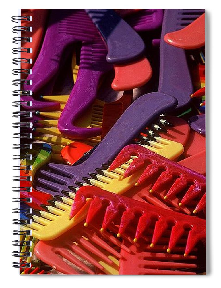 Abstracts Spiral Notebook featuring the photograph Combs by Rodney Lee Williams