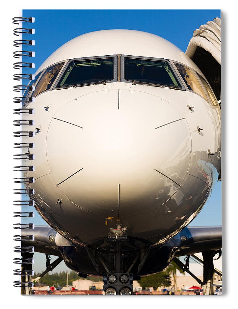 Aerospace Spiral Notebook featuring the photograph Commercial Airliner by Raul Rodriguez