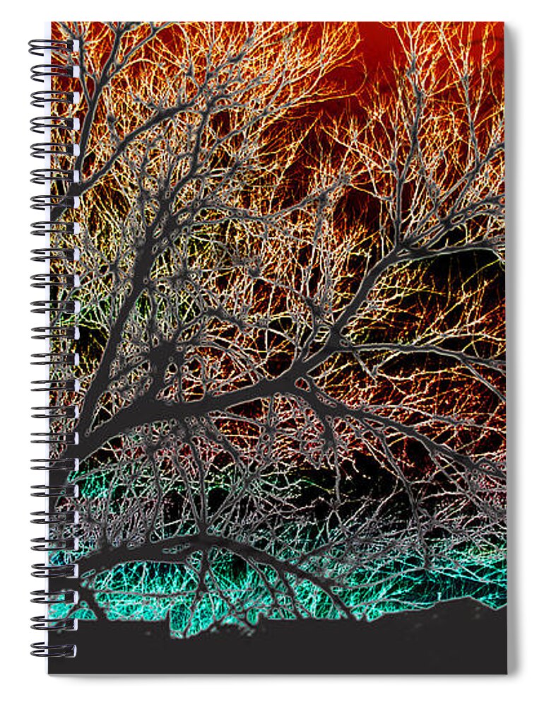 Sunset Spiral Notebook featuring the photograph Compalation Invertion by JamieLynn Warber