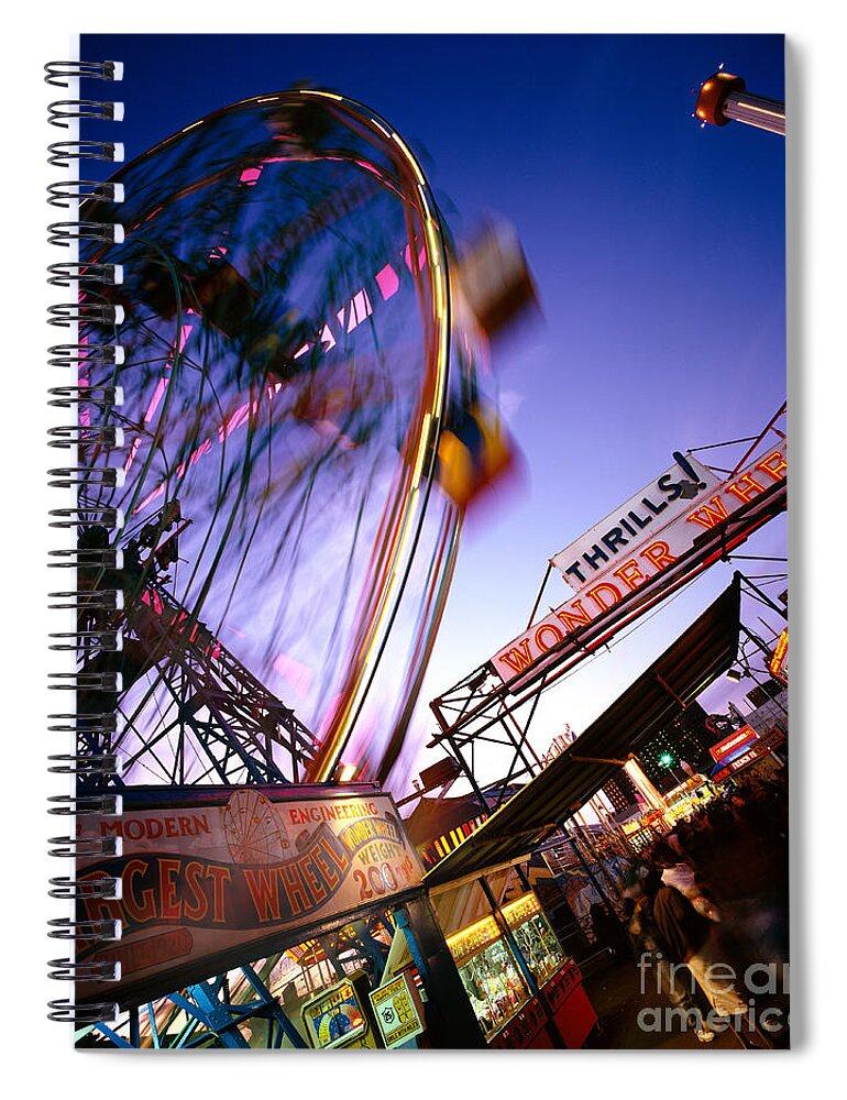 Coney Island Spiral Notebook featuring the photograph Coney Island, New York by Rafael Macia