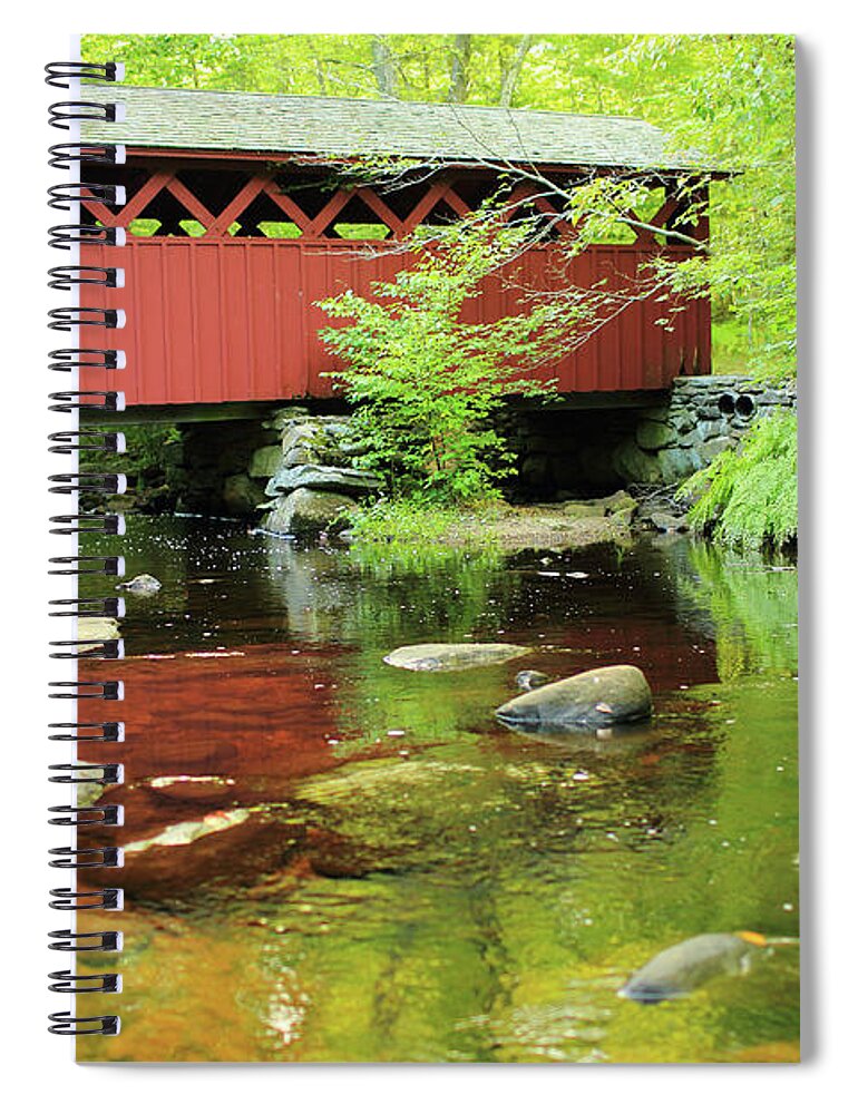 Water's Edge Spiral Notebook featuring the photograph Connecticut Chatfield Hollow State Park by Shunyufan