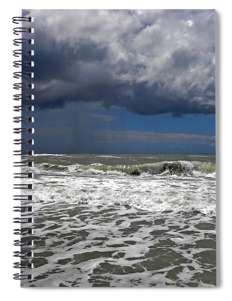 Tropical Storm Beryl Spiral Notebook featuring the photograph Conquering The Storm by Sandi OReilly