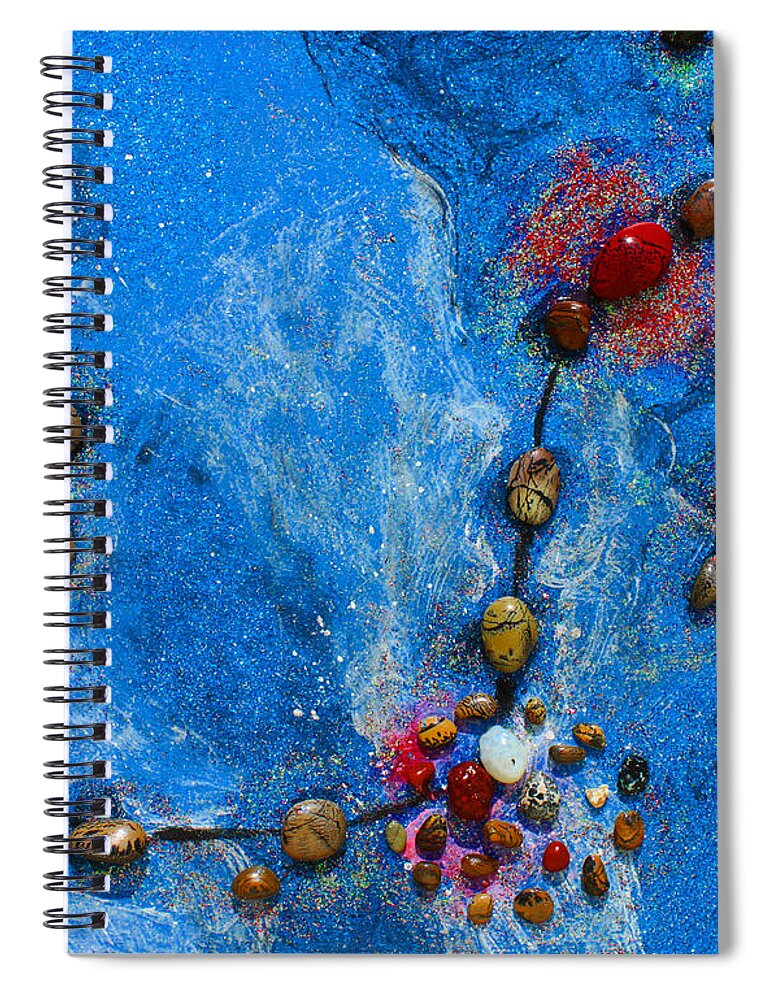 Augusta Stylianou Spiral Notebook featuring the painting Constellation of Scorpio by Augusta Stylianou