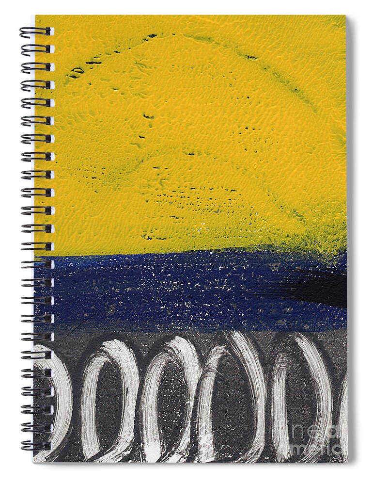 Abstract Spiral Notebook featuring the painting Contemplation by Linda Woods