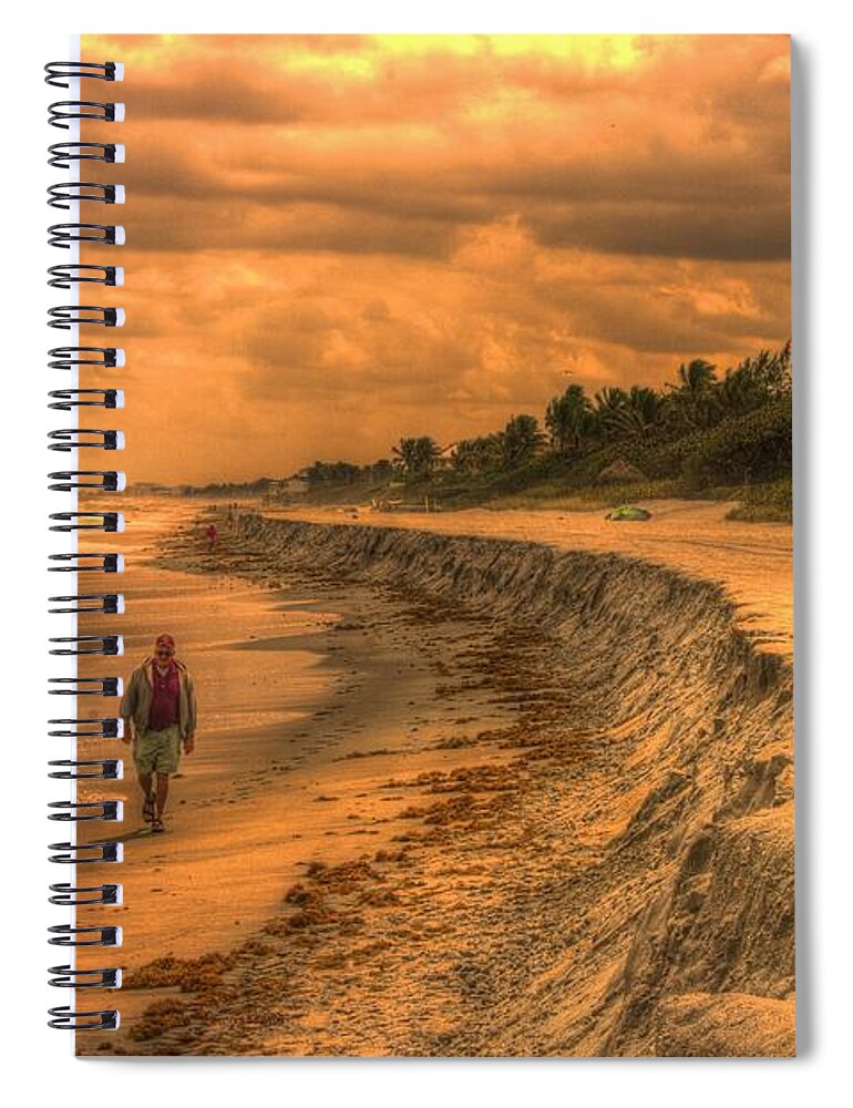 Beach Spiral Notebook featuring the photograph Soul search by Dennis Baswell