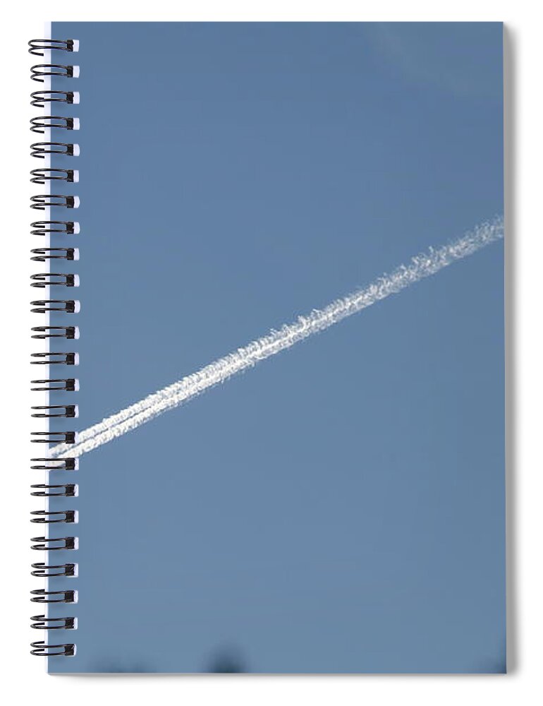 Contrail Spiral Notebook featuring the photograph Contrail by David S Reynolds
