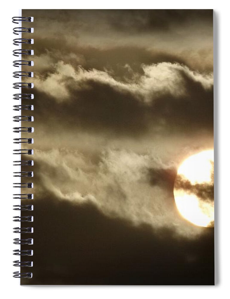 Clouds Spiral Notebook featuring the photograph Contrast by Clare Bevan