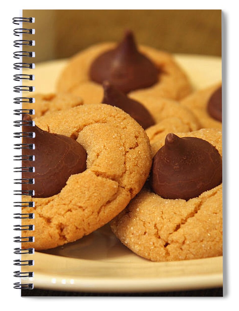 Peanut Butter Spiral Notebook featuring the photograph Cookie Kisses by Jayne Carney