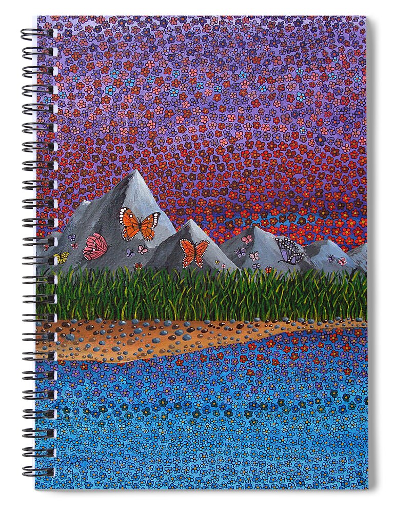 Butterflies Spiral Notebook featuring the painting Copious by Mindy Huntress