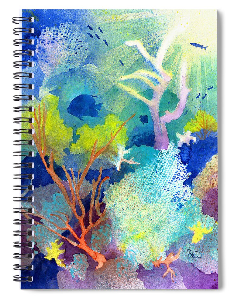 Coral Reefs Spiral Notebook featuring the painting Coral Reef Dreams 1 by Pauline Walsh Jacobson