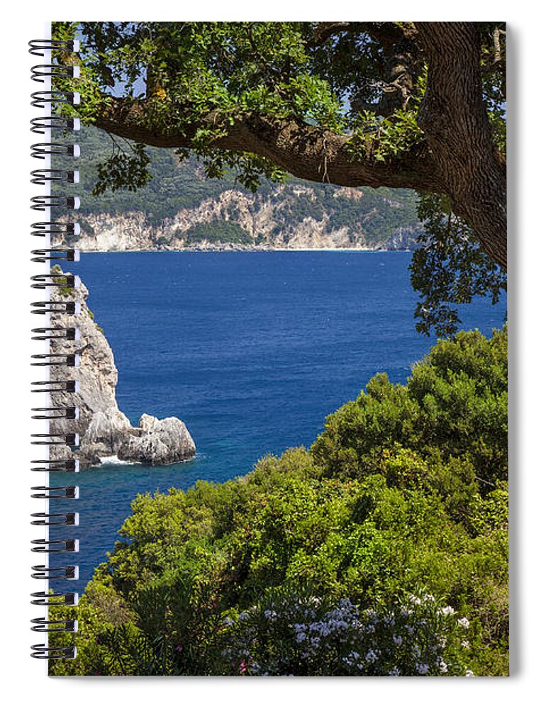 Corfu Spiral Notebook featuring the photograph Corfu Greece by Brian Jannsen