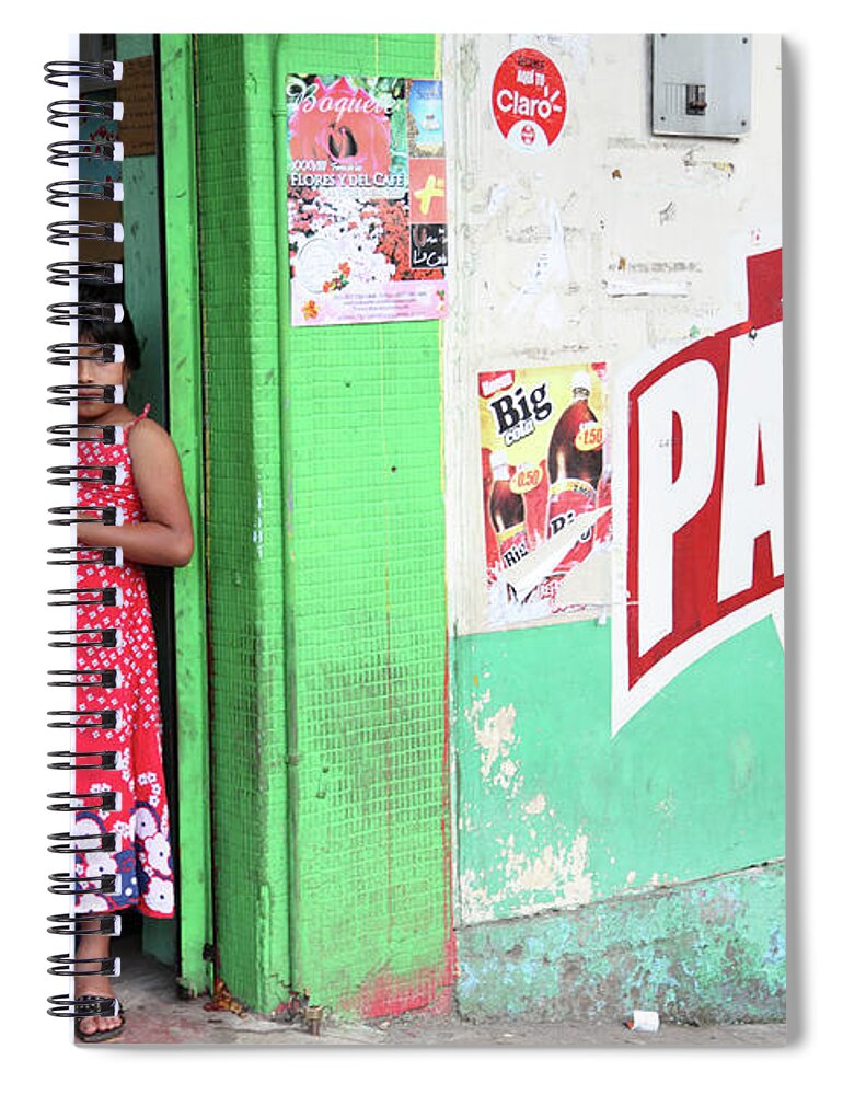 Panama Spiral Notebook featuring the photograph Corner Shop Panama by James Brunker