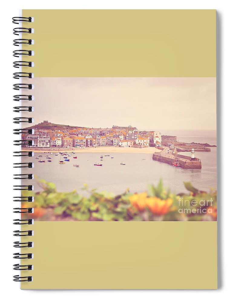 Harbour Spiral Notebook featuring the photograph Cornish Harbour by Lyn Randle