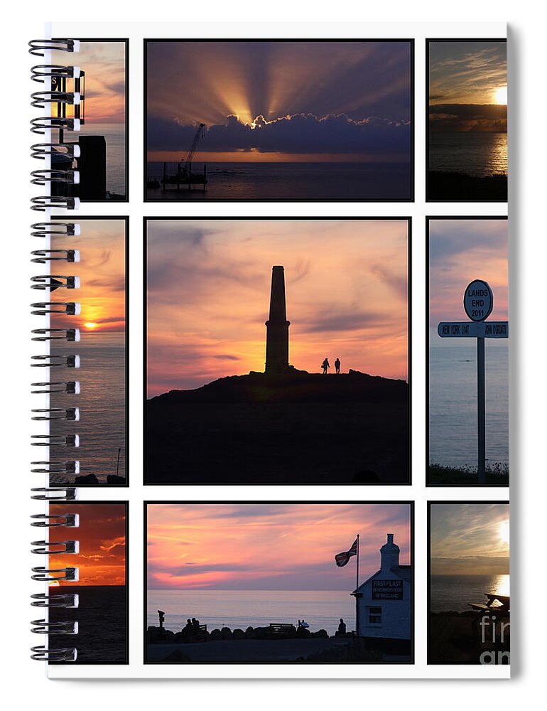 Cornwall Spiral Notebook featuring the photograph Cornish Sunsets by Terri Waters